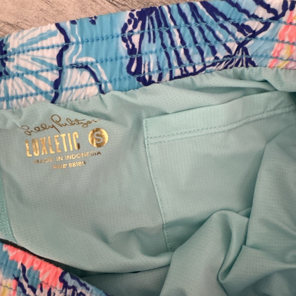 LILLY PULITZER BALI BLUE ONCE UPON A TIDE OCEAN TRAIL SHORTS SIZE S WOMEN'S - Picture 6 of 12